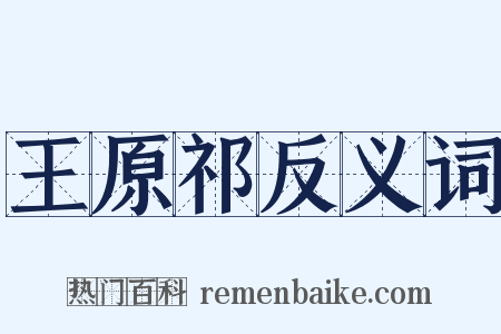 王原祁反义词是什么意思的图片